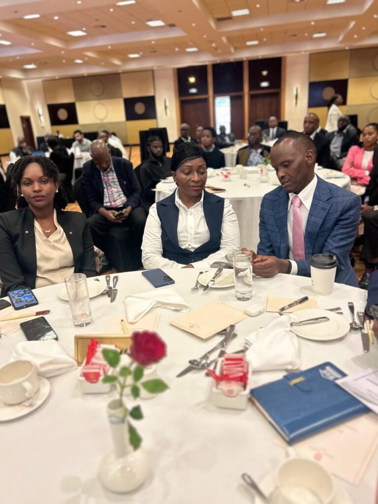Kenya Pipeline Company (KPC) CEO Joe Sang, EBS and r. Janerose Omondi, Managing Director, Privatization AuthorityDuring IPO Investor Forum & Stakeholder Engagement Kigali. Photo Courtec