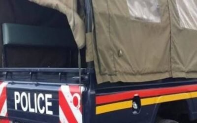 Kenya Police Vehicle during patrol in Nairobi