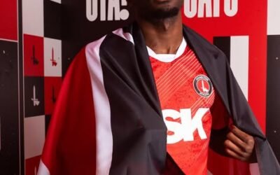 Collins Sichenje during Official unveiling as player of Charlton Athletic