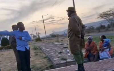 Sammy Kioko arguing with security officers at Machakos Governor's office gate