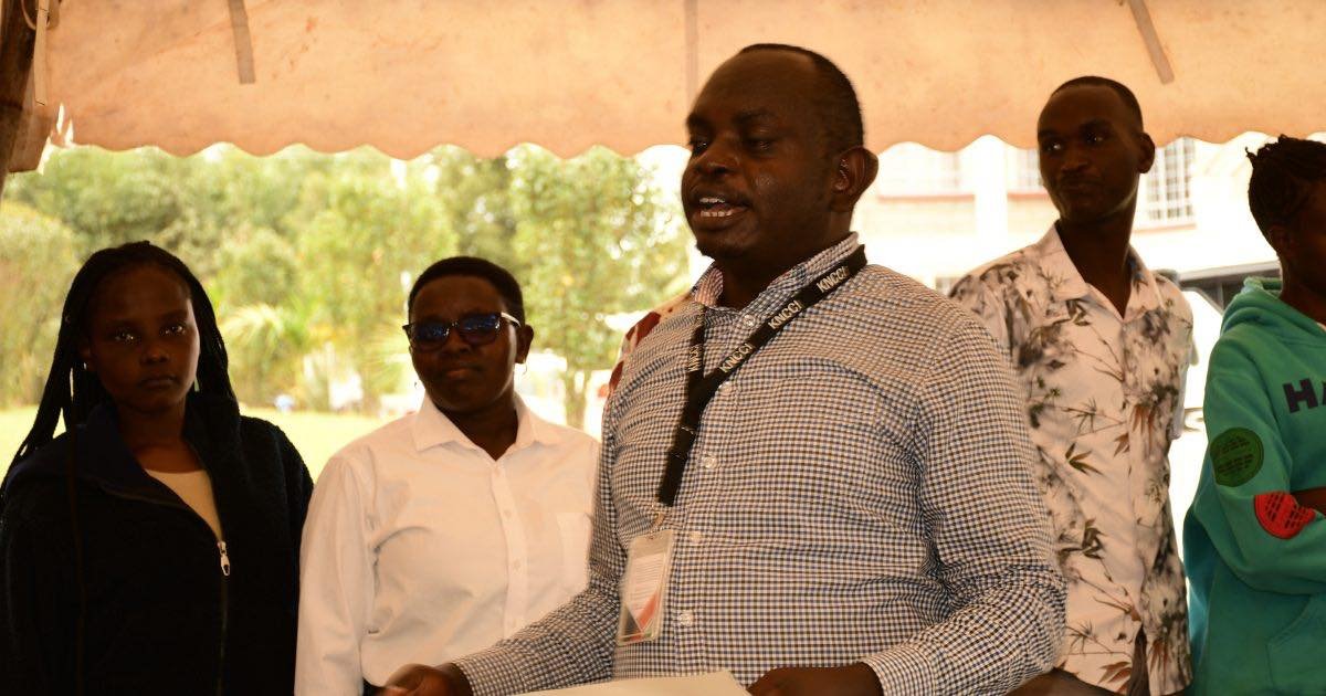 KNCCI Official interacting with youths in Nandi