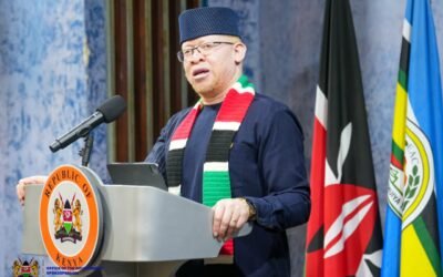 Isaac Mwaura during a media briefing at Harambee House Annex.