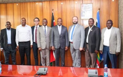 World Farmers Organisation and Kenya National Farmers Federation leadership with Mutahi Kagwe after a meeting.