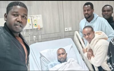 Kenyans in Dubai takes selfie with Kevin Kimutai in a Dubai ICU