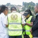 DCI Officers analyzing the scene in Kericho
