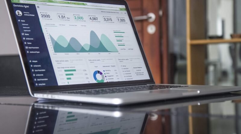 Financial analytics displayed on a laptop, illustrating Kenya banking sector profitability and loan growth.