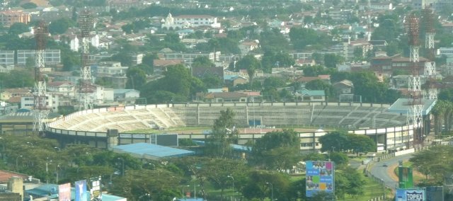 Archive elevated photograph of Nyayo National Stadium in Nairobi