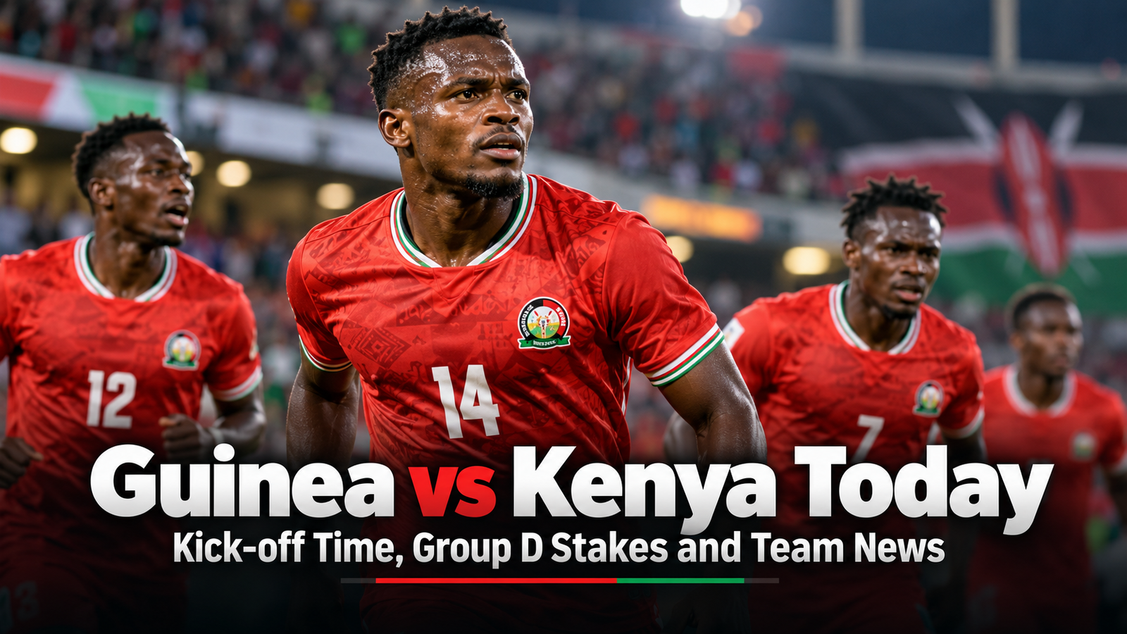 Kenya national football players ahead of the Guinea vs Kenya AFCON 2027 qualifier on October 1, 2026.