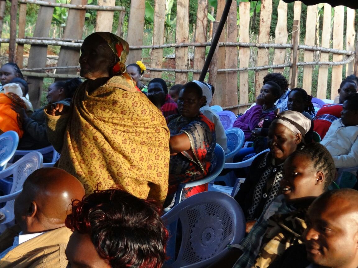 Community meeting in Murang'a County, Kenya, December 2018