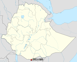 Location map of Moyale, Kenya and Ethiopia