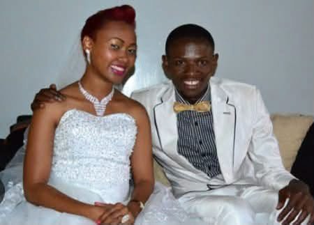 Kenyan comedian Mtumishi pictured with his former wife in an archive photograph