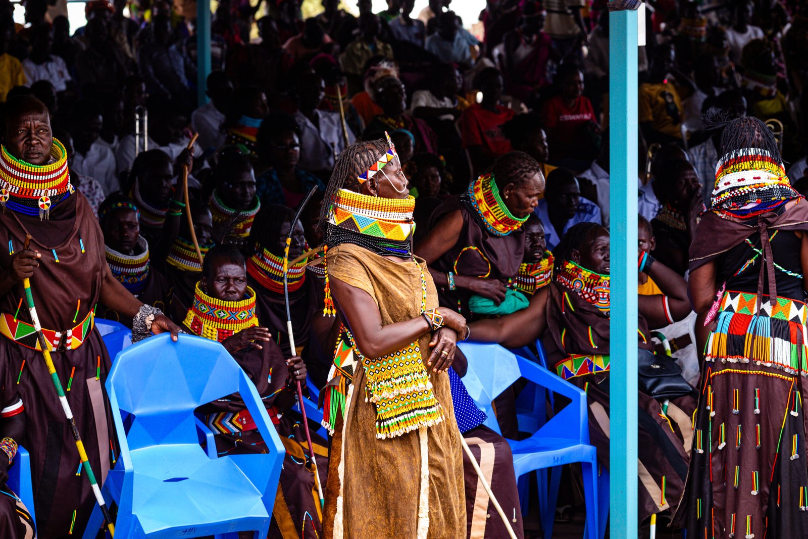 Cultural participants at Tobong'u Lore festival in Turkana in October 2024
